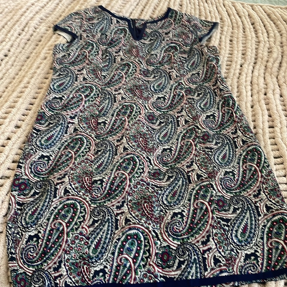 Talbots Sheath Dress Paisley Multicolor Business Dress Size 18